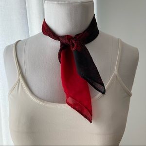Scarf 3 for $21 black & red chiffon